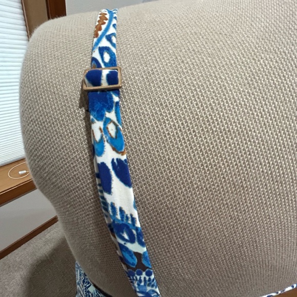 Lands' End Blue and Brown Paisley Tankini Top - Picture 4 of 8